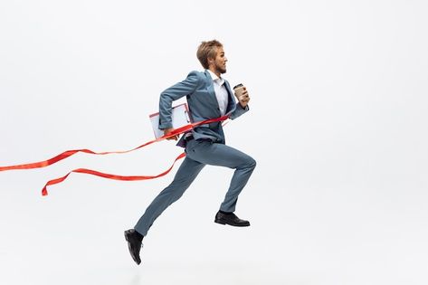 Man In Suit Running, Running Drawing, Fluid Fashion, Picture Of A Person, Running Pose, Blue Texture Background, Running Suit, Person Running, Award Template