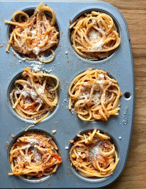 Spaghetti Cups, Spaghetti Nests, Pasta Nests, Recipes Using Pasta, Leftover Spaghetti, Highlights Magazine, Eggroll In A Bowl, Easy Spaghetti, Egg Nest