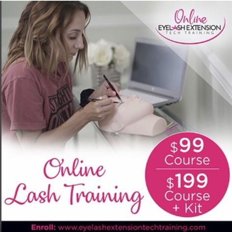 Do you want to learn how to do eyelash extensions? Become a Certified Lash Tech by enrolling in our online training program. No previous experience needed Starting off at $99 Course OR $199 Course + Kit For more info or to enroll visit our website at www.eyelashextensiontechtraining.com Eyelash Extensions Course Training, Eyelash Training, Lash Course, Eyelash Extension Course, Lash Training, Diy Eye Cream, Eyelash Extension Training, Extension Training, Eyelash Extensions Styles