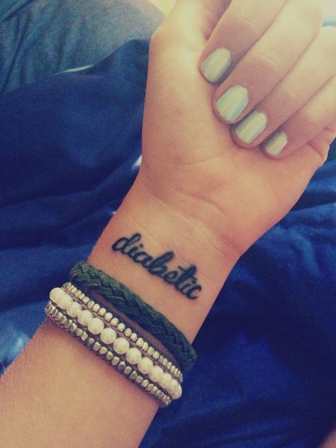 I really want this tattoo. I know that I'll be judged by some of my friends for saying this but. I hate the stupid bracelets. T1d Tattoo, Medical Alert Tattoo, Caduceus Tattoo, Medical Tattoo, Jail Cell, Baby Tattoos, Time Tattoos, Medical Alert, Type One