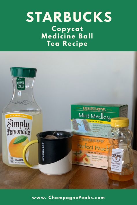 Best Tea For Colds, Medicine Ball Recipe, Starbucks Medicine Ball Tea, Starbucks Medicine Ball Recipe, Medicine Ball Tea, Starbucks Medicine Ball, Mint Tea Recipe, Sore Throat Tea, Tea For Colds