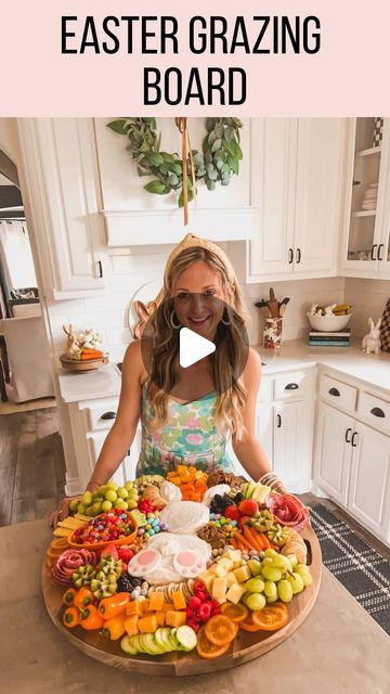 Leanna Laming on Instagram: "EASTER BUNNY GRAZING BOARD with Bunny cake 🐰//

One of my all time boards because it’s filled with lots of color and all my favorite things, including ….CAKE 🐰🎂 🐣

Comment BUNNY and I’ll send a link with the directions on how to make everything including the bunny cake, salami rose and kiwi star. PLUS tips on how to create a fun grazing board for Easter!! 

#grazingboard #charcuterieboard #easterdecor #foodboard #cookingvideo #quickrecipes #recipeideas #easymeals #recipevideo #goodmoodfood #easyrecipes #foodie #foodblogger #foodphotography #foodreels #instafood #betterhomesandgardens #mybhg #mybhghome #bhghowiholiday #bhgholiday  #foodreels  #ltkhome" Easter Cheese Board, Salami Rose, Easter Fruit, Easter Meal, Easter Party Food, Easter Appetizers, Grazing Board, Fruit Roll, Fruit Roll Ups