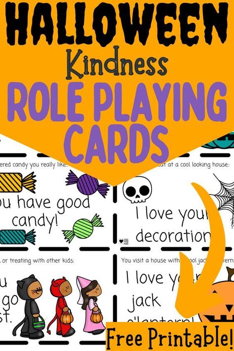 With Halloween around the corner, Coffee and Carpool has a FREE Halloween Kindness Role Playing activity printable to help teach your kids about being kind while trick-or-treating. This activity encourages kids to be kind and mindful of their words and actions. Let's teach our kids to be kind this Halloween season. Grab this FREE Halloween Kindness Role Playing Cards Printable right now! Halloween Kindness Activities, School Readiness Activities, Kindness Club, Practice Kindness, Books About Kindness, Corner Coffee, Boredom Busters For Kids, Halloween Social, Kindness Challenge