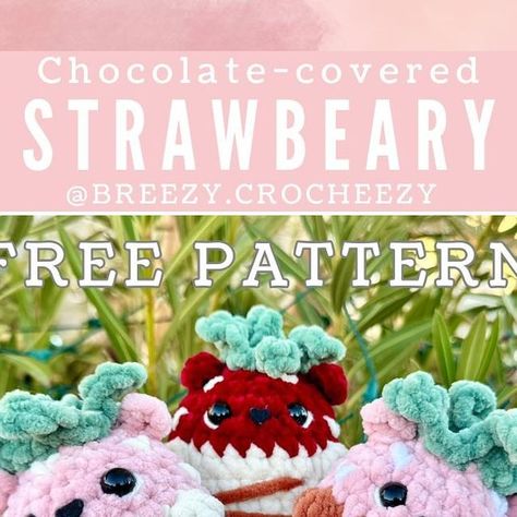 @breezy.crocheezy on Instagram: "THANK YOU SO MUCH FOR 1K!!! 🎉 I’m so excited to release my first pattern and I hope you all love it! 🥰 An even bigger thank you to my lovely testers! Please check out their pages and show them some love! They all did so amazing and this pattern wouldn’t be possible without them. 🥹❤️ Please reach out to me if you have any questions. And please tag me in your posts, I’d love to see your strawbearies! 🍓 . . . . #crochet #amigurumi #freepattern #patternrelease #testerappreciation #valentinescrochet #strawberry #bear #chenilleyarn" Free Bear Crochet Pattern, Learn Crochet Beginner, Strawberry Festival, Quick Crochet Projects, Crochet Market, Crochet Eyes, Reach Out To Me, Strawberry Bear, Quick Crochet Patterns