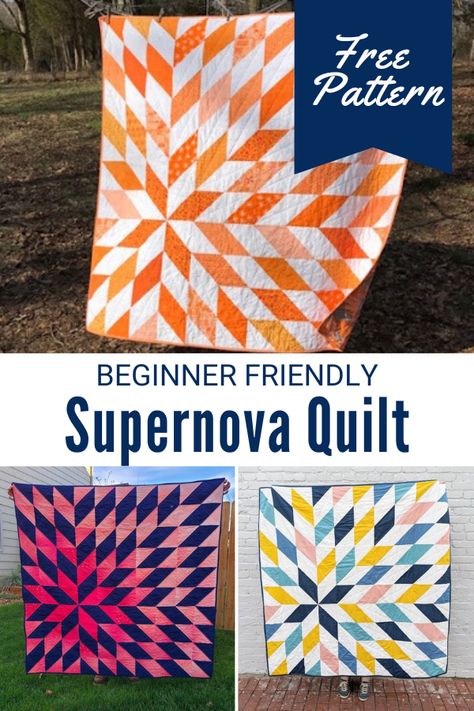 Star Burst Quilt Pattern Free, Super Nova Star Quilt Pattern, Super Nova Quilt Pattern, Free Throw Quilt Patterns, Exploding Star Quilt Pattern, Starburst Quilt Pattern Free, Jelly Roll Star Quilt Patterns Free, Sunburst Quilt Pattern, Rainbow Quilts Ideas Free Pattern