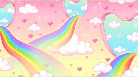 Rainbow Gif, Princesa Peach, Pix Art, Banner Gif, Rainbow Aesthetic, Aesthetic Gif, Pastel Rainbow, Cute Gif, A Train