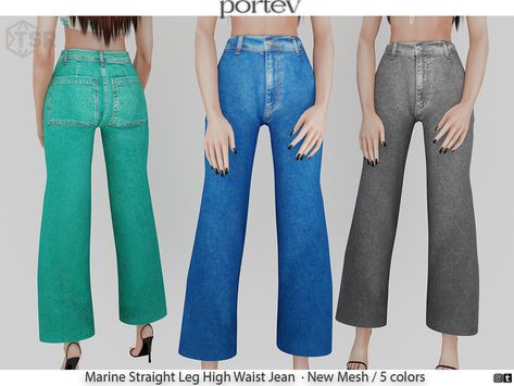 Sims 4 Collections, Female Clothing, Sims Community, Sims 4 Cc Finds, Sims 4 Clothing, Sims Resource, Sims Cc, The Sims, High Waist Jeans