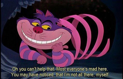 Original Cheshire Cat | Pin it 2 Like Image Disney Puns, Disney Amor, Cheshire Cat Alice In Wonderland, Alice In Wonderland 1951, Animation Disney, Alice And Wonderland Quotes, Disney Movie Quotes, Wonderland Quotes, Film Disney