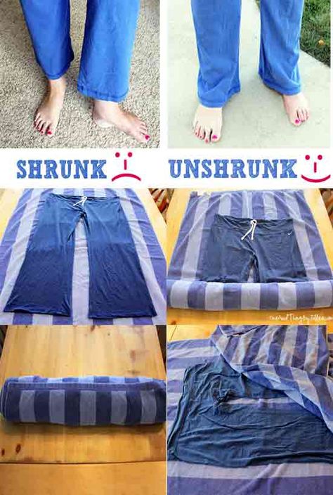 Laundry Hack: How to UnShrink Your Clothes (Video) -> http://www.fabartdiy.com/laundry-hack-how-to-unshrink-your-clothes/ #diy, #tips, #fashion, #laundry Shrink Clothes, Pray Journal, Clothes Video, How To Shrink Clothes, Chocolate Bowls, Diy Clothes Rack, Diy Clothes Refashion, Diy Clothes Videos, Easy Life