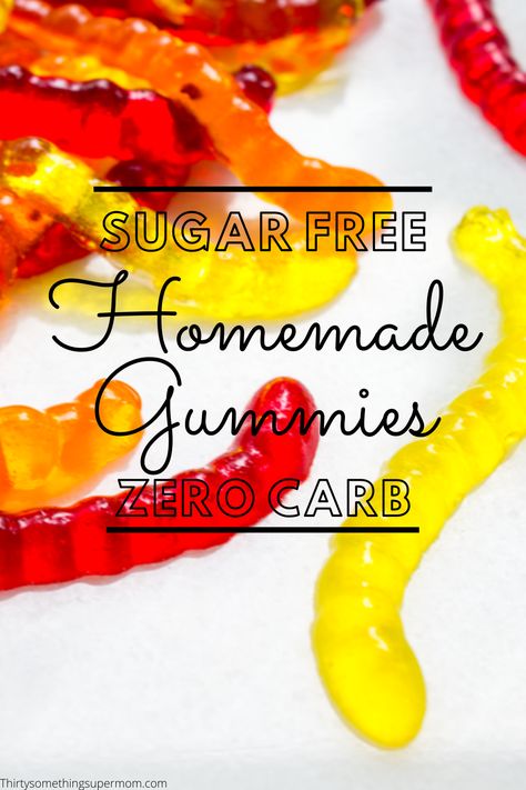 Sugar Free Candy Recipes, Gummy Recipe, Gummy Snacks, Homemade Gummies, Zero Carb Foods, Low Carb Candy, Gummies Recipe, Keto Candy, Sugar Free Candy