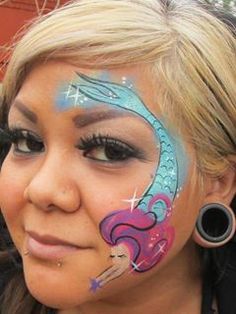 1000+ ideas about Mermaid Face Paint on Pinterest | Eye Face ... Mermaid Face Paint, Princess Face Painting, Cheek Art, Girl Face Painting, Doll Face Paint, Face Painting Tutorials, Face Painting Easy, Drawing Tutorial Face, Kids Face Paint