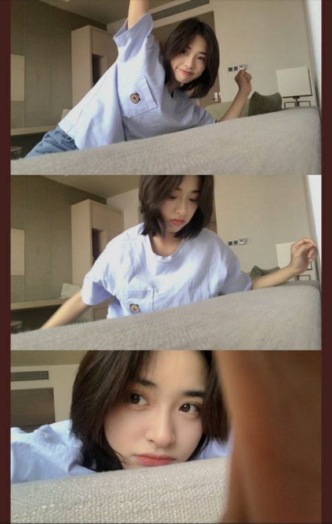 Shen Yue Selfie, Short Hair Selfie, Shen Yue, Korean Short Hair, Asian Short Hair, A Love So Beautiful, Shot Hair Styles, Girl Short Hair, Hair Reference