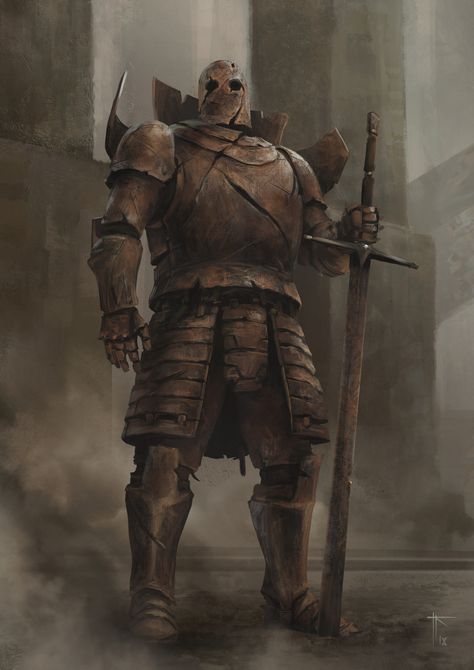 ArtStation - Rusty, Jens Kuczwara Gothic Dnd, Forest Knight, Fantasy Scrapbook, Viking Metal, Armadura Medieval, 다크 판타지, Knight Art, Dnd Art, Fantasy Monster