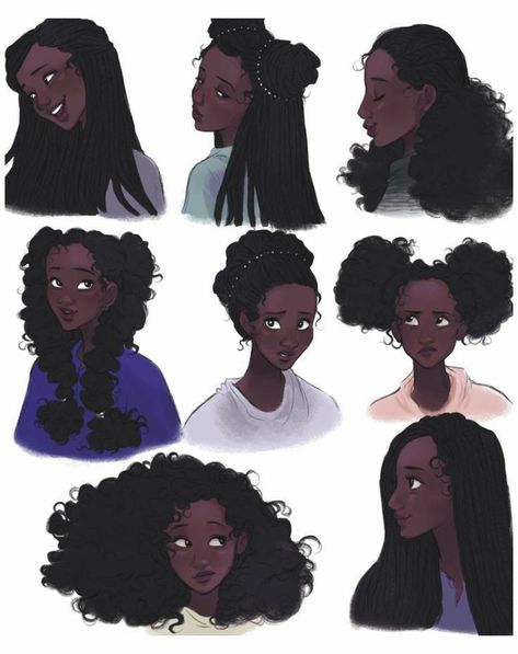 Model Sheet Character, Design Sheet, Character Model, Hair Sketch, Model Sheet, Arte Inspo, Black Art Pictures, Hair Reference, Art Tutorials Drawing