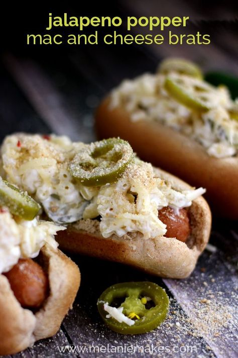 Jalapeno Popper Mac And Cheese, Brats Recipes, Stomach Rumbling, Jalapeno Popper, Hot Dog Recipes, Favorite Appetizers, Favourite Food, Jalapeno Poppers, Dog Recipes