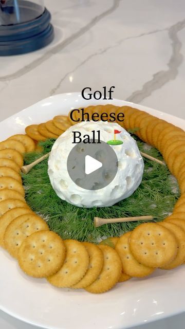 Masters Themed Appetizers, Golf Ball Cheese Ball, White Cheese Ball, Golf Themed Snacks, Golf Appetizers, Ball Cheese, Cheese Logs, Standing Mixer, Teriyaki Wings