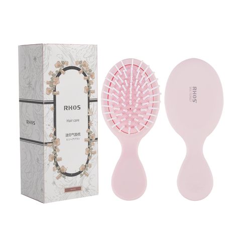 Pink Mini Hairbrush, Aesthetic Mini Hair Brush, Mini Hairbrush Aesthetic, Travel Hair Brush, Travel Sized Products, Beach Gifts For Women, Cute Hair Brush, Mini Hairbrush, Small Hair Brush