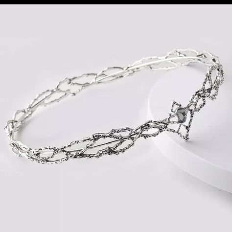 Movie King Round Elves Crown Tiara Women Waterdrop Zircon Headband Bridal Hair Accessories Crown Wedding Headwear Gifts Brand New And High Quality 1pc Silvertone Alloy Crown Tiara It Can Be Used For Weddings, Cosplay, Just To Look Pretty Please See Photos As They Are Part Of The Description 5 In Stock Elf Tiara, Elf Crown, Bridal Circlet, Elf Hair, Boho Tiara, Cosplay Crown, Headband Bridal Hair, Hair Accessories Crown, Black Tiara