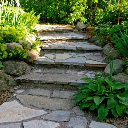 Flagstone Steps, Stepping Stone Walkways, Flagstone Walkway, Landscape Stairs, Landscape Steps, Patio Steps, Stone Stairs, Flagstone Patio, Outdoor Steps