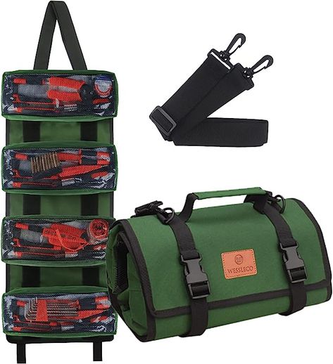 Wessleco Roll Tool Bag, Green Wrench Roll Organizer, Canvas Roll Up Tool Bag, Multi-Purpose Tool Roll Organizer,Tool Pouch for Motorcycle Car - - Amazon.com Roll Up Organizer, Roll Up Tool Bag, Soap Valentine, Wrench Roll, Tool Roll Bag, Tool Bag Organization, Box Organization, Wrench Organizer, Tool Box Organization