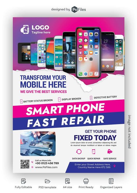 Phone Dealers Flyer, Phone Sale Flyer Design, Mobile Phone Repair Poster, Mobile Shop Poster Design, Mobile Repairing Banner, Mobile Repairing Shop Design, Mobile Shop Banner Design, Mobile Poster Design, Phone Repair Shop Design