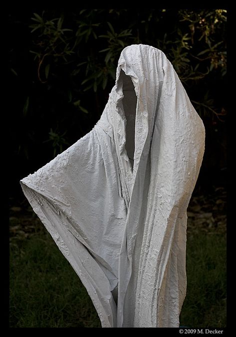 Ghost | I made this ghost using a sheet and plaster of paris… | Flickr Sheet Ghosts, Ghost Sheet, Sheet Ghost, Good Pictures, Plaster Of Paris, Halloween Stuff, The Walk, Garden Bench, Pretty Good