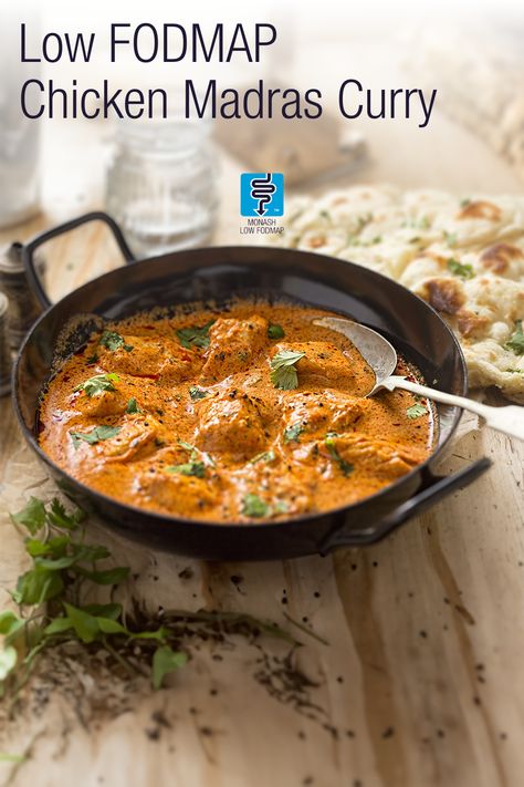 🍛✨ Spice up your week with a delicious Low FODMAP Chicken Madras Curry! 🌶️🐔 This flavorful dish is not only easy to make but low in FODMAPs. Perfect for those with IBS! Low Fodmap Chicken Curry Recipe, Chicken Thigh Recipes Low Fodmap, Low Fodmap Chicken Curry, Low Fodmap Condiments, Low Fodmap Indian Recipes, Low Fodmap Turkey Recipes, Low Fodmap Spices, Food Map Recipes, Low Fodmap Curry Recipes