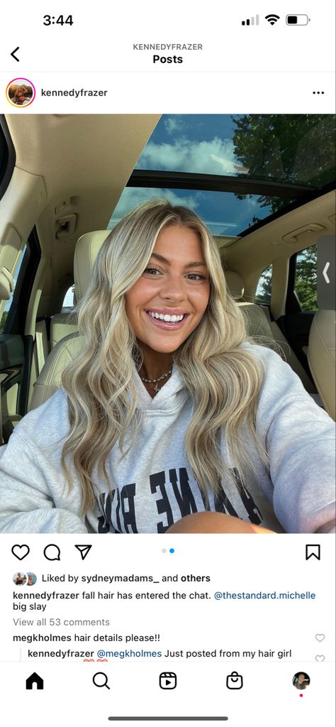 Easy To Manage Blonde Hair, Bright Blonde With Lowlights And Money Piece, Blended Blonde Money Piece, Bright Blonde Fall Hair, Blonde Hair What To Ask For, Blonde Hair With Lowlights And Dark Root, Blonde Lowlights With Money Piece, Full Blonde Highlights On Blonde Hair, Blonde Hair Fall 2023