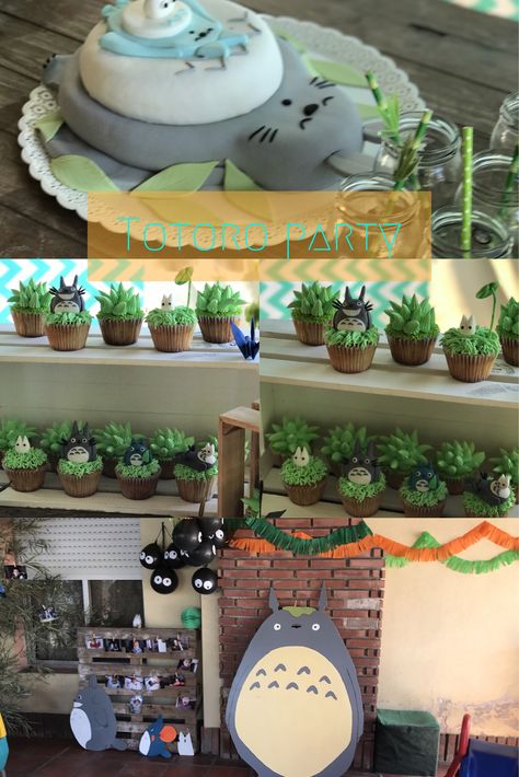 Totoro party #totoro #birthday #primercumple Kiki's Delivery Service Party Ideas, Totoro First Birthday Party, Totoro Party Decorations, Totoro Birthday Party, Totoro Birthday, Studio Ghibli Party, Totoro Party, Totoro Ghibli, Funny Costume