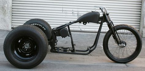 N332 OG DRAG STYLE TRIKE WITH 23 AND FAT BACK TIRES - Malibu Motorcycle Works Motorcycle Trike Kits, Bobber Kit, Trike Harley, Corvette Wheels, Trike Kits, Thousand Oaks California, Custom Built Motorcycles, Harley Davidson Artwork, Custom Trikes