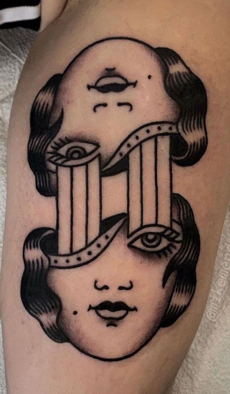 Traditional Tattoo Face, American Trad Tattoo, American Traditional Snake, Traditional Tattoo Stickers, Cardinal Tattoos, Feminist Tattoo, Traditional Tattoo Flash Art, Wrist Tattoo Designs, Traditional Tattoo Inspiration