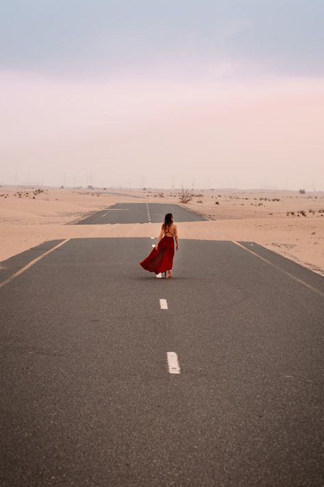 A Person Standing, Rainy Window, Road Photo, Empty Road, Desert Road, Creative Commons Images, Beautiful Red Dresses, Dubai Desert, Coffee Images