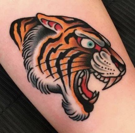 Building Tattoo, Tiger Head Tattoo, Colorado Tattoo, Embroidery Jeans Diy, Mohawk Hairstyles Men, Street Tattoo, Head Tattoo, Tiger Tattoo, Tiger Head