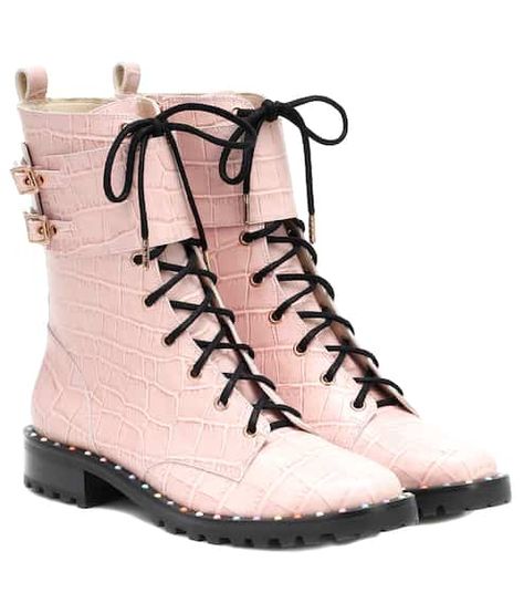 Women's Combat Boots | Shoes Trends at Mytheresa Pink Combat Boots, Easy Halloween Costumes Kids, Sophia Webster Shoes, Ugg Classic Mini, Womens Combat Boots, Rubber Boot, Moon Boots, Sophia Webster, Easy Halloween