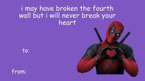 Marvel Valentines Cards, Nerdy Pick Up Lines, Marvel Valentines, Gay Valentines, Silly Valentines, Lost My Head, Life Alert, Valentines Memes, Breaking The Fourth Wall