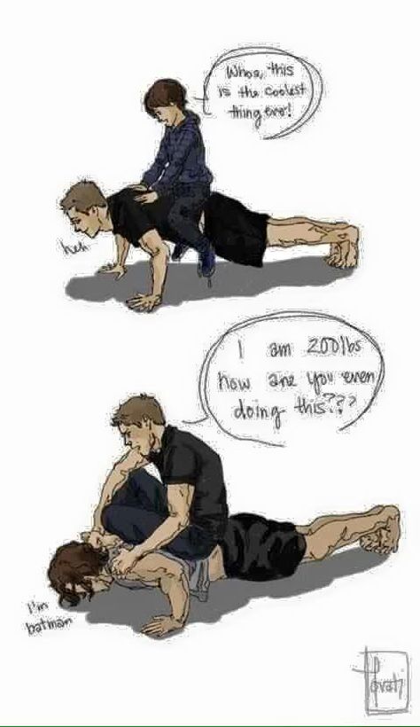 Exercise with the Winchesters The Winchester Brothers, Winchester Brothers Fanart, Ticklish Fanart, Cute Dean Winchester, Dean Winchester Fanart, Sam Winchester Fanart, Sammy Supernatural, I'm Batman, Gotta Work