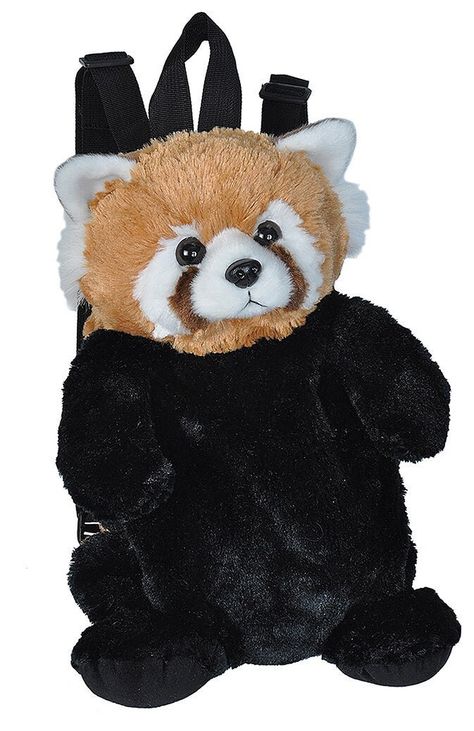 Features: Measures approx. 14 inches Soft, durable plush Stuffed animal backpack Adjustable nylon straps There is no reason to settle for an ordinary backpack when you can have an extraordinary backpack with the Plush Red Panda Bear Backpack by Wild Republic instead! Getting two-in-one is always better, and this plush panda bear backpack proves it. Part backpack and part stuffed panda bear, this panda bear stuffed animal backpack is so unique it will turn heads. Measuring approximately fourteen Red Panda Stuffed Animal, Stuffed Animal Backpack, Red Panda Plush, Panda Backpack, Panda Stuffed Animal, Panda Plush, Animal Backpacks, Animal Bag, Plush Backpack