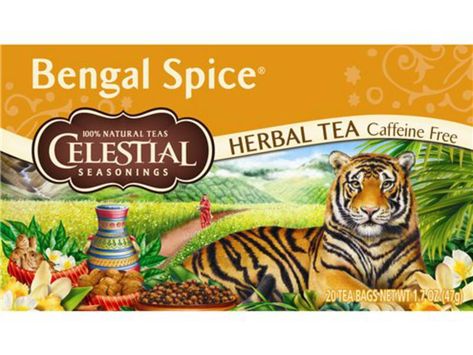 Bengal Spice Tea in 20bags from Celestial Seasonings Celestial Tea, Celestial Seasonings Tea, Celestial Seasonings, Herbal Teas Recipes, Spice Tea, Herb Tea, Natural Teas, Free Tea, Tea Benefits