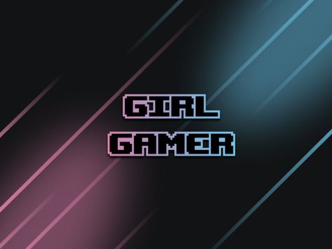 Girl Gamer Logo by Laura on Dribbble Gamer Logo, Gamer Boys, Girl Gamer, Channel Logo, Game Logo Design, Gaming Logo, Game Logo, Games For Girls, Gamer Girl