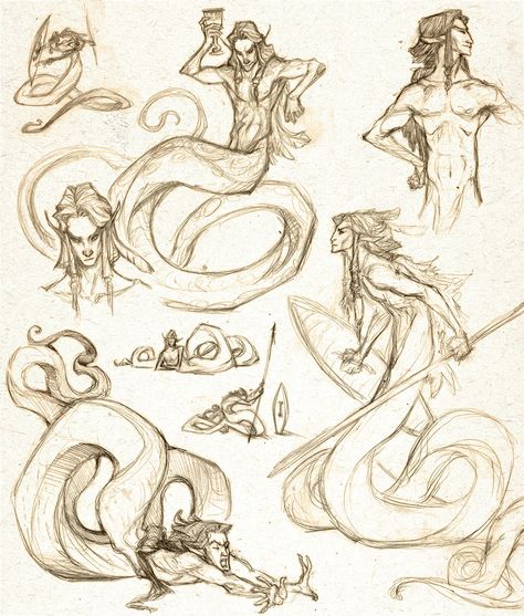 momo hunter Gorgon Drawing Reference, Lamia Reference, Naga Poses Reference, Lamia Drawing, Naga Anatomy, Naga Drawing, Naga Character, Naga Male, Fake Skin