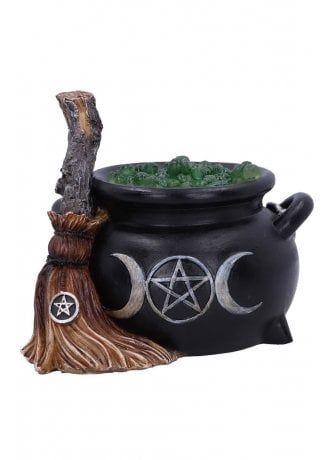 Nemesis Now Bubbling Cauldron Illuminating Figurine | Attitude Clothing Bubbling Cauldron, Witch's Cauldron, Siren's Lament, The Cauldron, Dark Spirit, Flying Witch, Witches Cauldron, Water Dragon, Cleansing Crystals