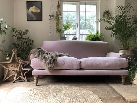 Blog Home — HORNSBY STYLE Rustic Floorboards, Rosa Sofa, Classic Sofa Styles, Pink Velvet Sofa, Blue Couch, Latest Sofa Designs, Maiden Home, Dark Blue Walls, Blue Couches