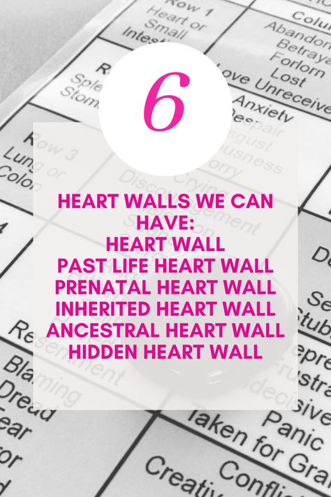 Heart walls are walls of emotions around our heart. With The Emotion Code, we can clear them, through muscle testing off a chart of emotions. Visit the link below if you would like to read more about Heart walls or The Emotion Code by Dr. Bradley Nelson. Emotional Code, Emotion Code Chart, The Emotion Code, Emotion Code, Body Code, Muscle Testing, Emotional Energy, Money Blocks, Pendulum Dowsing