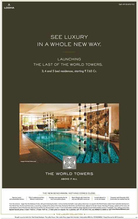 Advertising Design Layout, Typography Ads, Luxury Advertising, Real Estate Marketing Strategy, Hotel Ads, Property Ad, Hotel Marketing, Real Estate Advertising, Real Estate Marketing Design