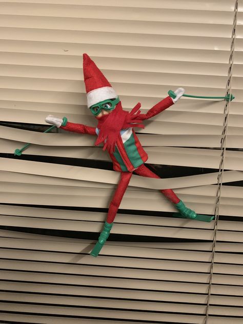 Elf Ideas, Shelf Ideas, Elf On The Shelf, Eos, Blinds, Elf, Holiday Decor, Christmas, Home Decor