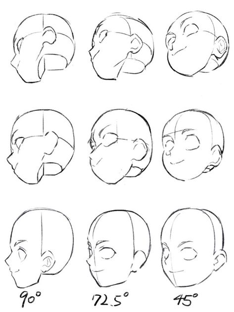 Head Drawing Tutorial, Draw Heads, Head Drawing, 얼굴 드로잉, Face Drawing Reference, Drawing Heads, Reference Drawing, Body Reference Drawing, Drawing Expressions