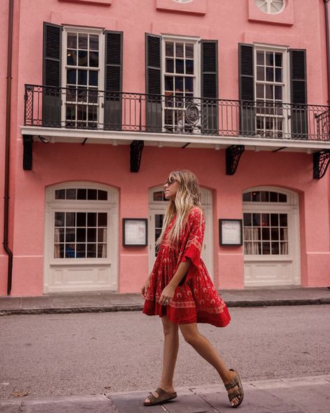 What I Did in New Orleans | Whitneybearr New Orleans Spring Break, Airline Outfit, New Orleans Outfit, Louisiana Fashion, New Orleans Fashion, New Orleans Vacation, Floral Print Dresses, New Orleans Museums, Loose Summer Dress