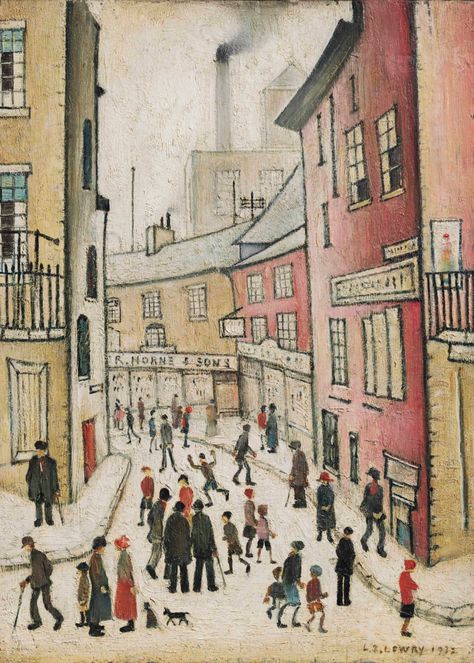 Ls Lowry, L S Lowry, Irish Art, Old Street, Buy Posters, Buy Art Online, Art Masters, People Standing, Art Auction