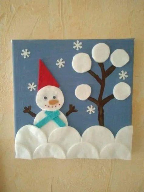 Ideas Decoracion Navidad, Juleverksted For Barn, Easy Winter Crafts, 2023 Crafts, Aktiviti Kanak-kanak, Preschool Christmas Crafts, Christmas Cards Kids, Christmas Crafts For Kids To Make, Christmas Arts And Crafts