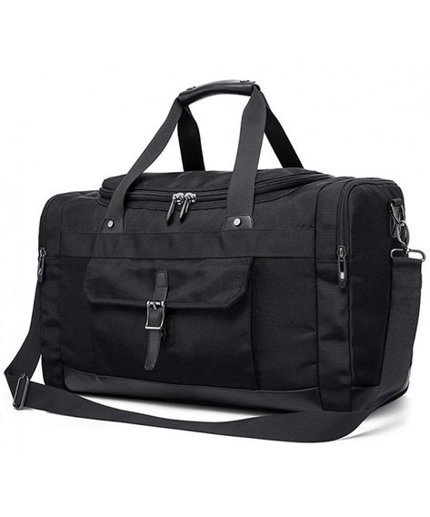 Luggage & Travel Gear, Luggage, Weekender Overnight Duffel Bags Mens Carry on Luggage Travel Tote - Oxford Black - C3184RO7TGY   #Luggage #TravelGear  #Fashion #Bags #Handbags #Style #Luggage Mens Carry On Luggage, Oxford Travel, Business Travel Bag, Travel Duffel Bag, Overnight Travel Bag, Side Bag, Travel Duffel, Cloth Fabric, Travel Tote